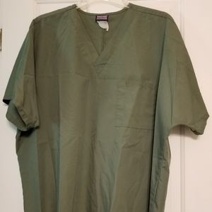 Cherokee Scrubs Top - XL/2XL - Army Green